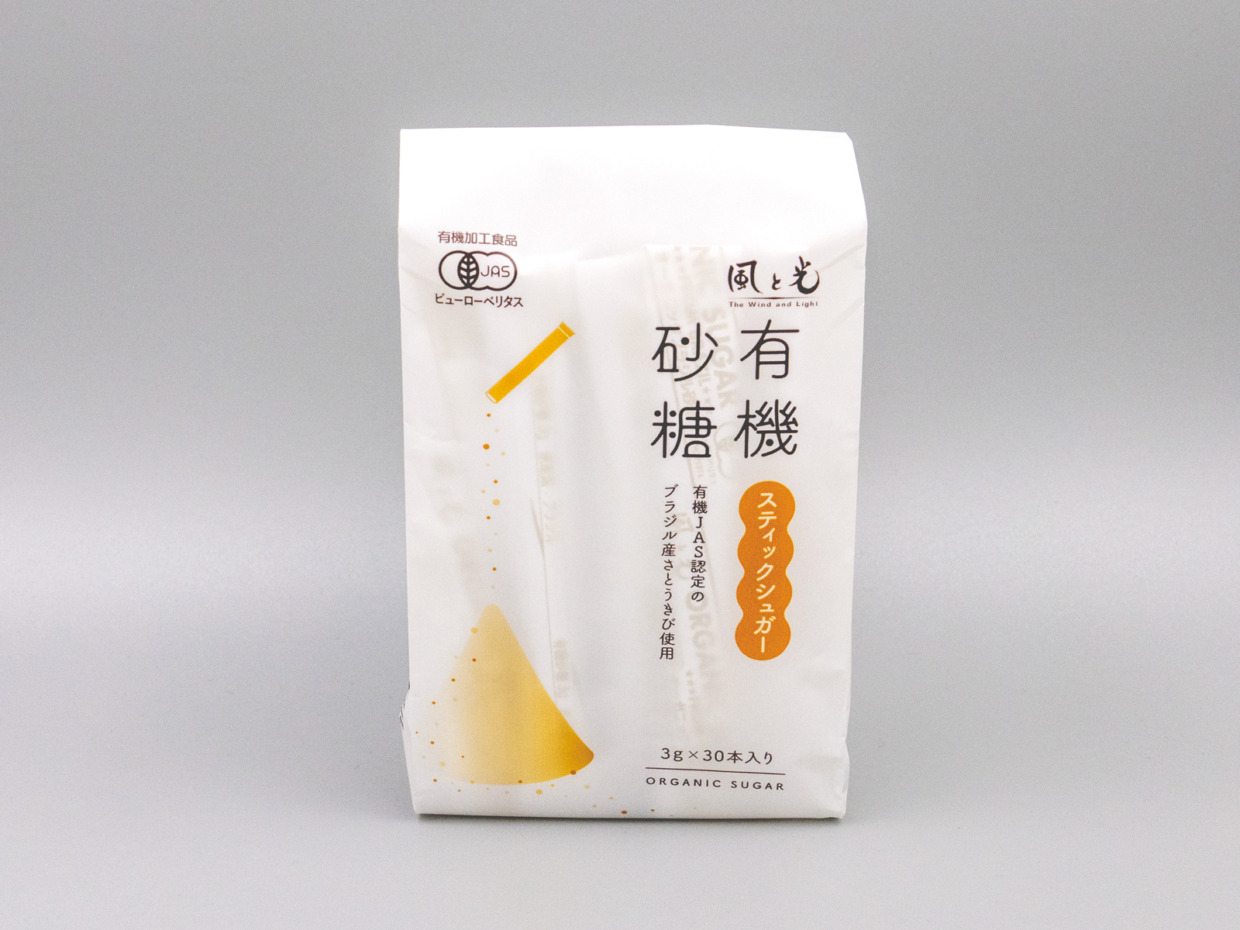【風と光】有機砂糖　スティックシュガー